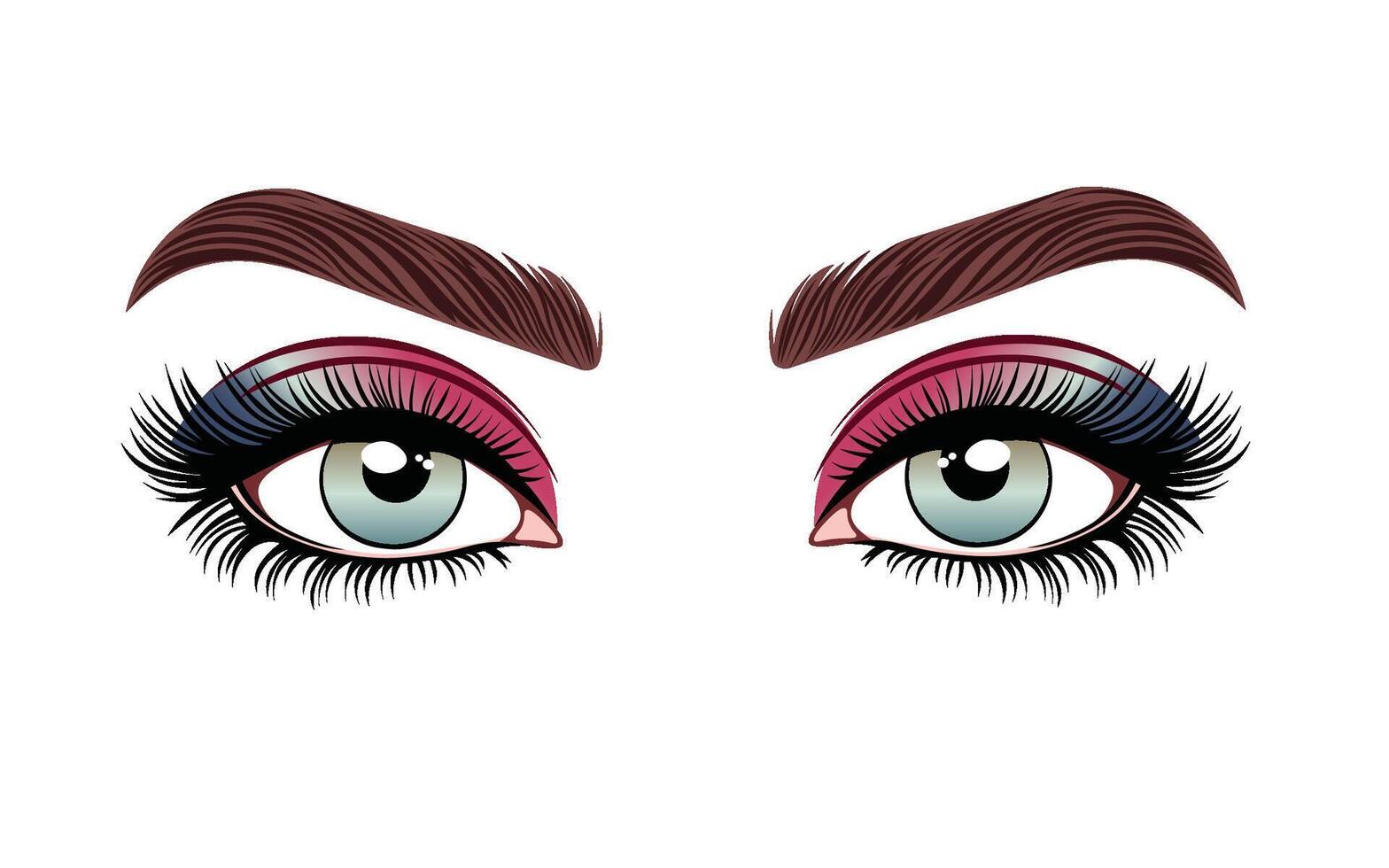 Eyeshadow Makeup Illustration vector