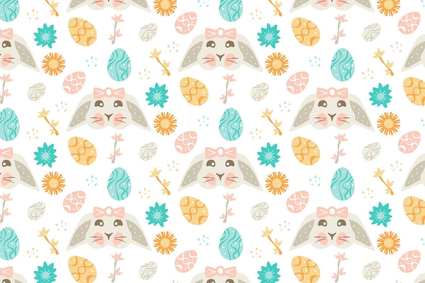 Easter Bunny Seamless Pattern vector