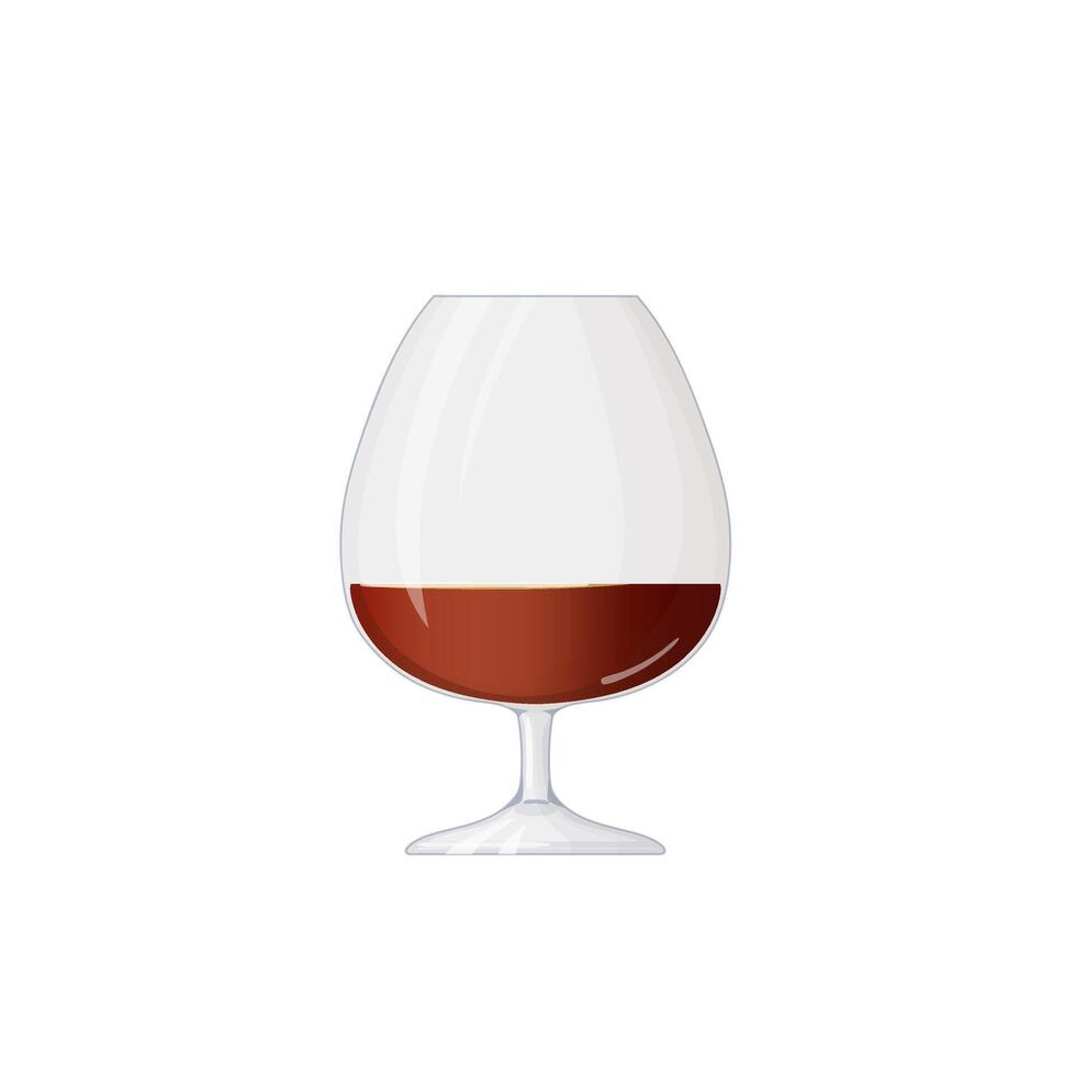 cognac. alcoholic drink, hand drawn in cartoon style. vector