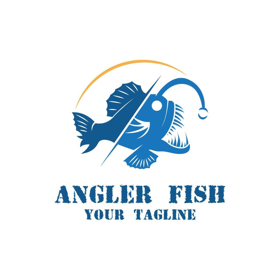 Powerful and unique Angler Fish Logo vector