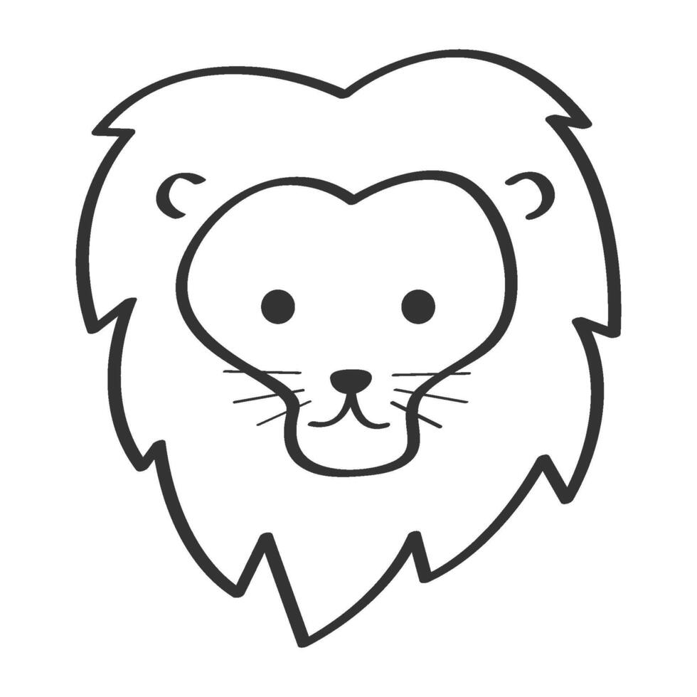 diseño de ilustración de león vector