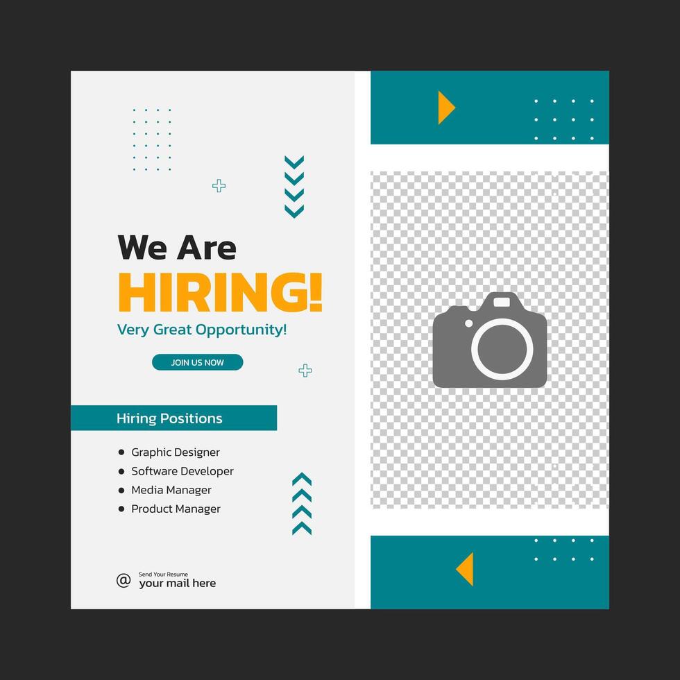 We are hiring banner and flyer design vector