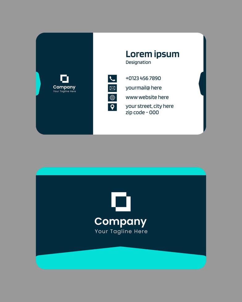 minimalista moderno corporativo visitando tarjeta diseño vector