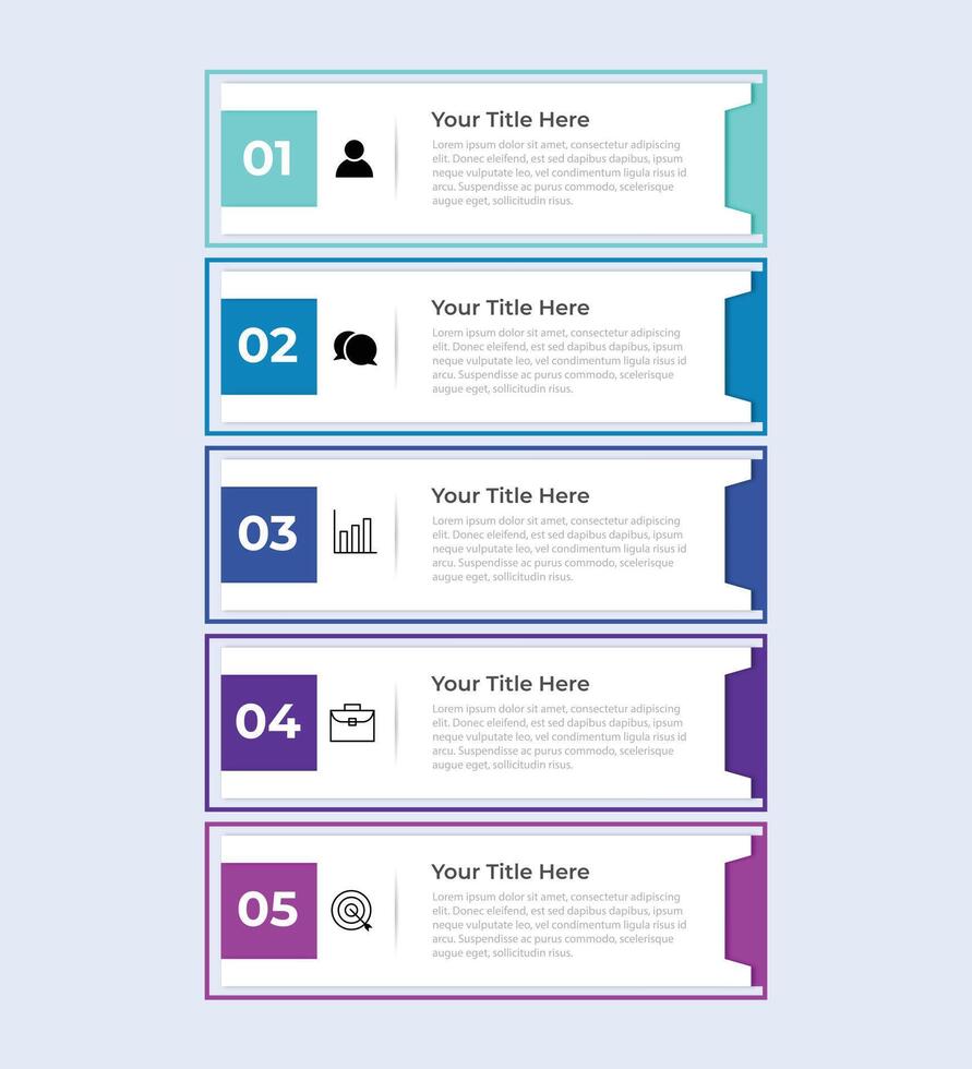 negocio visualización infografía diseño modelo con opciones, pasos o procesos. vector