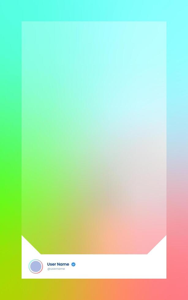 Vertical story template in gradient colors. Social media frame illustration. vector