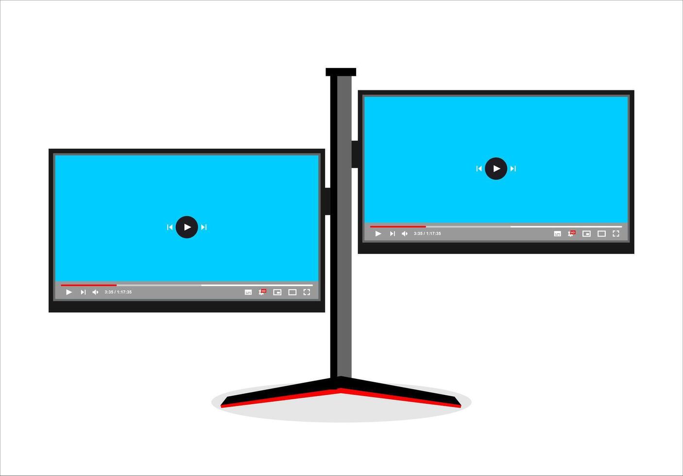 computadora escritorio jugador monitor pantalla Bosquejo. ordenador personal social medios de comunicación interfaz. jugando burlarse de s en línea. suscribir botón. monitor pantalla Bosquejo ilustración con jugador interfaz. vector