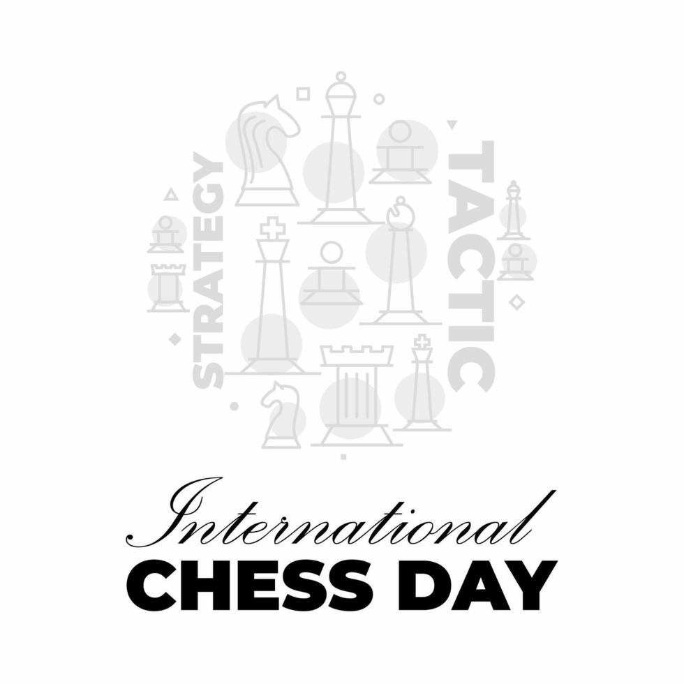 International chess day vector