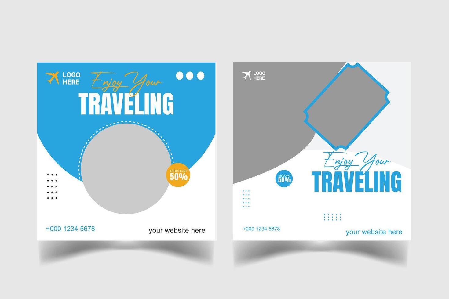 TRAVELING SOCIAL MEDIA DESIGN vector