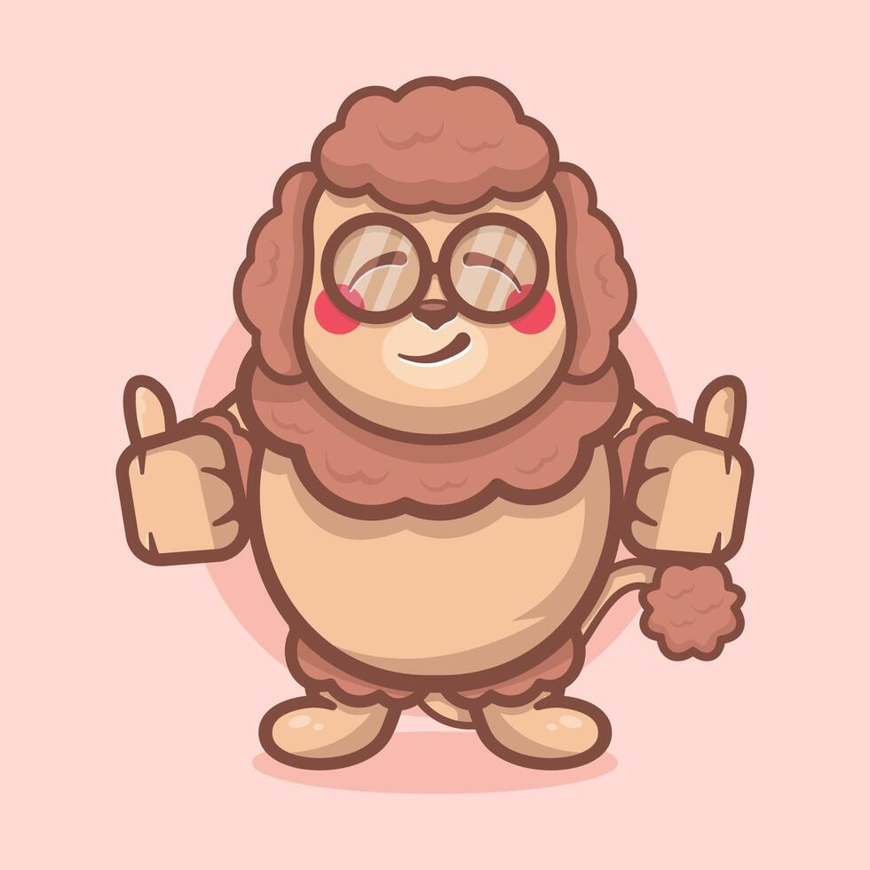 cute poodle dog character cartoon mascot with thumb up hand gesture vector
