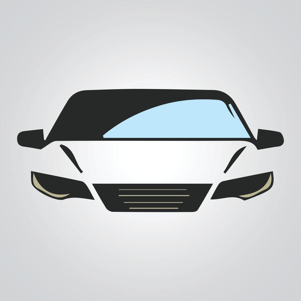 coche iconos, Clásico carros, único iconos, y un coche logo con un plata fondo, ilustración vector