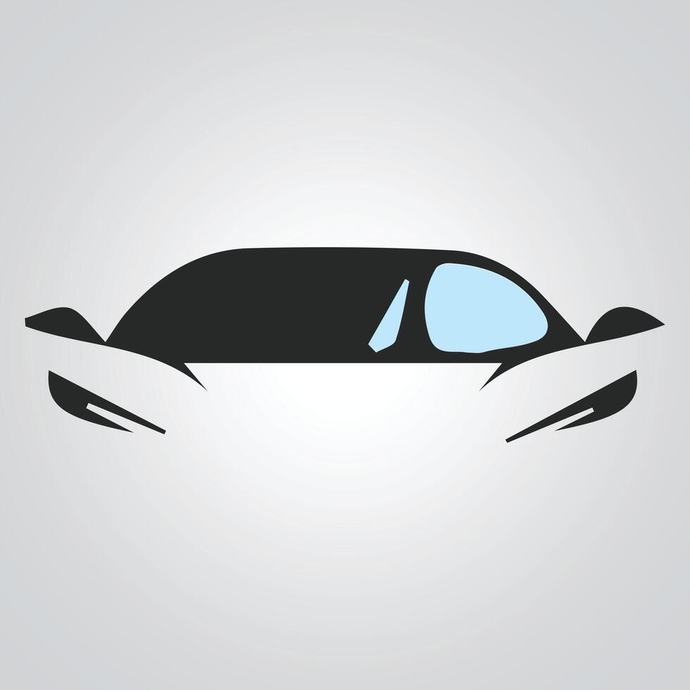 coche iconos, Clásico carros, único iconos, y un coche logo con un plata fondo, ilustración vector