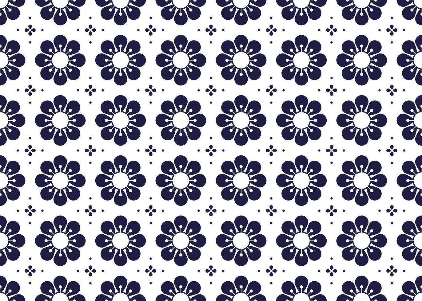 símbolo geométrico oscuro azul flores en blanco antecedentes sin costura tela étnico modelo para paño alfombra fondo de pantalla envase etc. vector