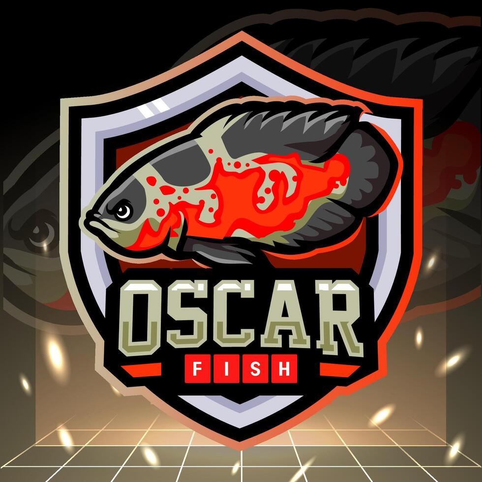 Oscar tiger fish mascot. esport logo design vector