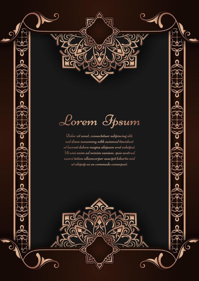 Luxury background with golden mandala ornament vector