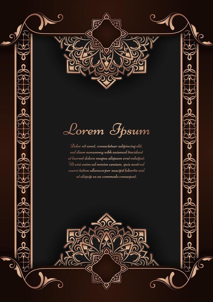 Luxury background with golden mandala ornament vector