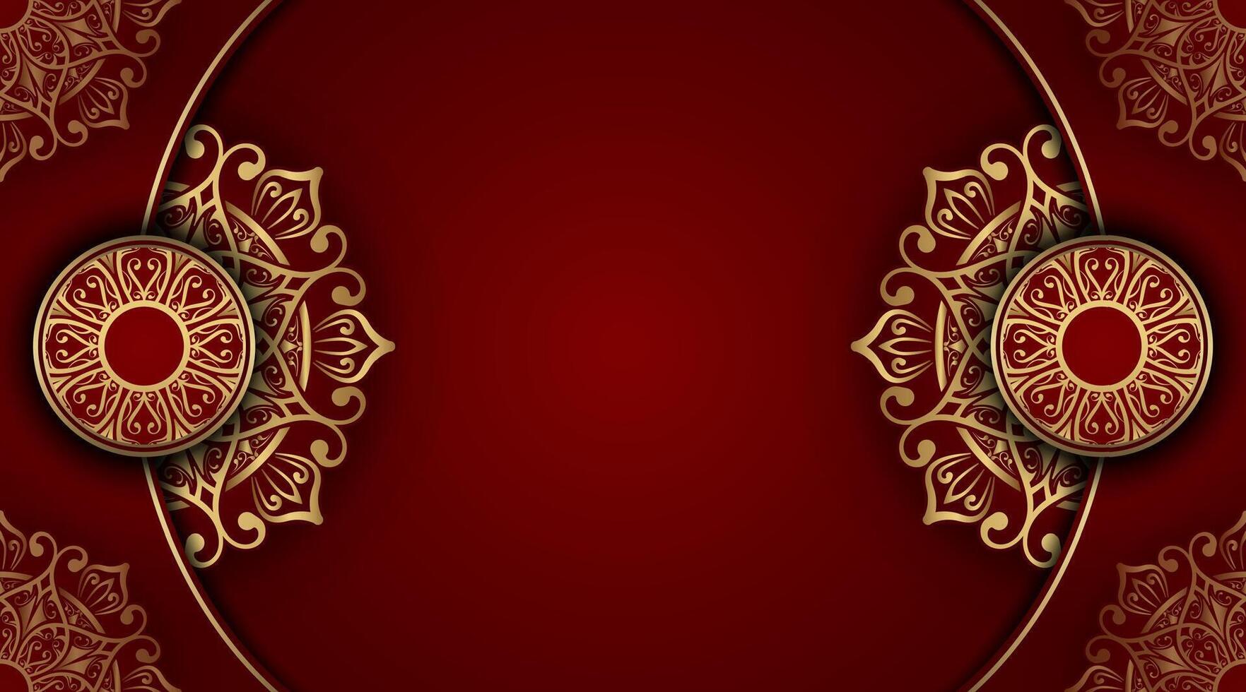luxury background with golden mandala ornament vector