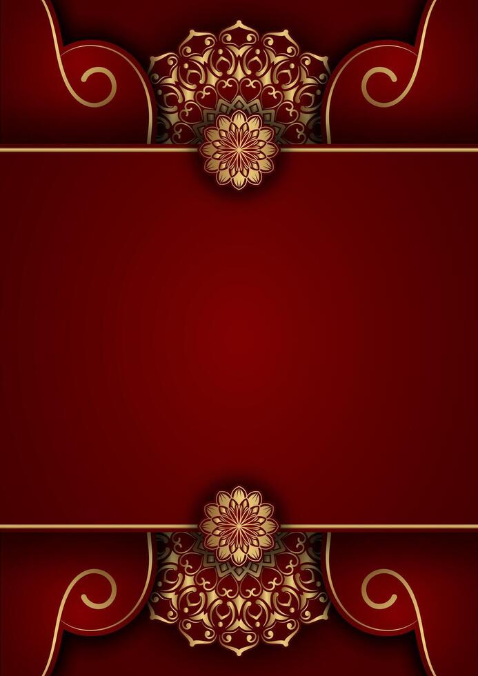 Luxury background with golden mandala ornament vector
