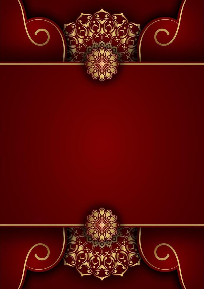 fondo de lujo con adorno de mandala dorado vector