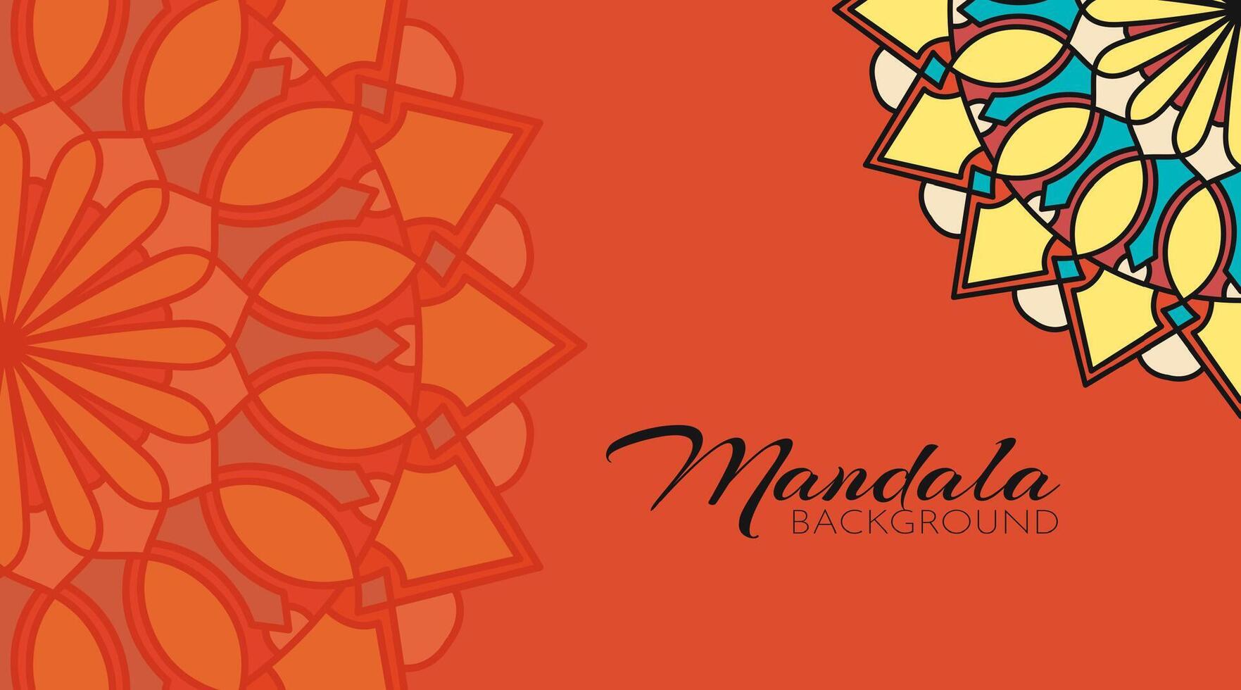 Vintage background beautiful ornamental mandala vector