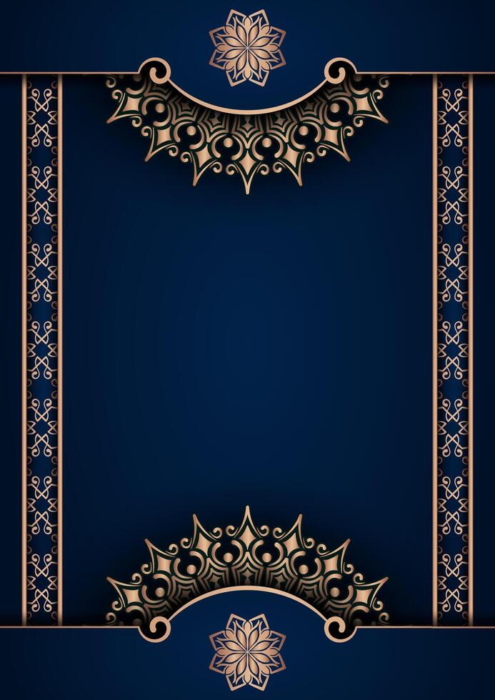 Luxury background with golden mandala ornament vector