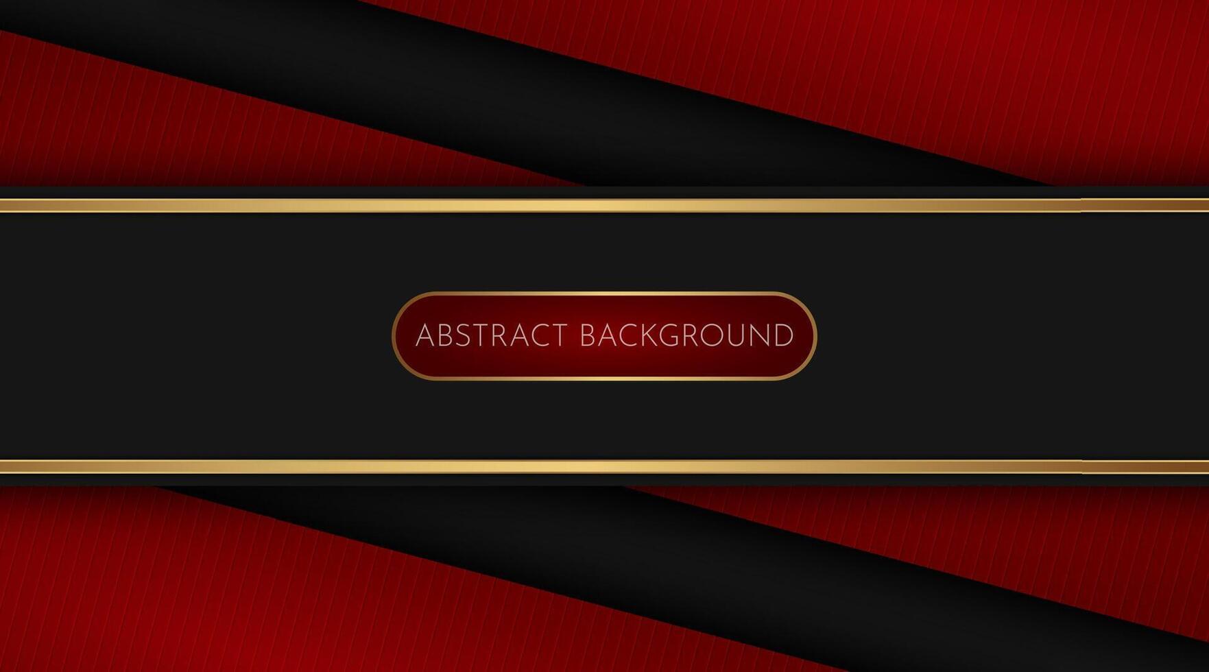 red and black abstract background with gold lines vector