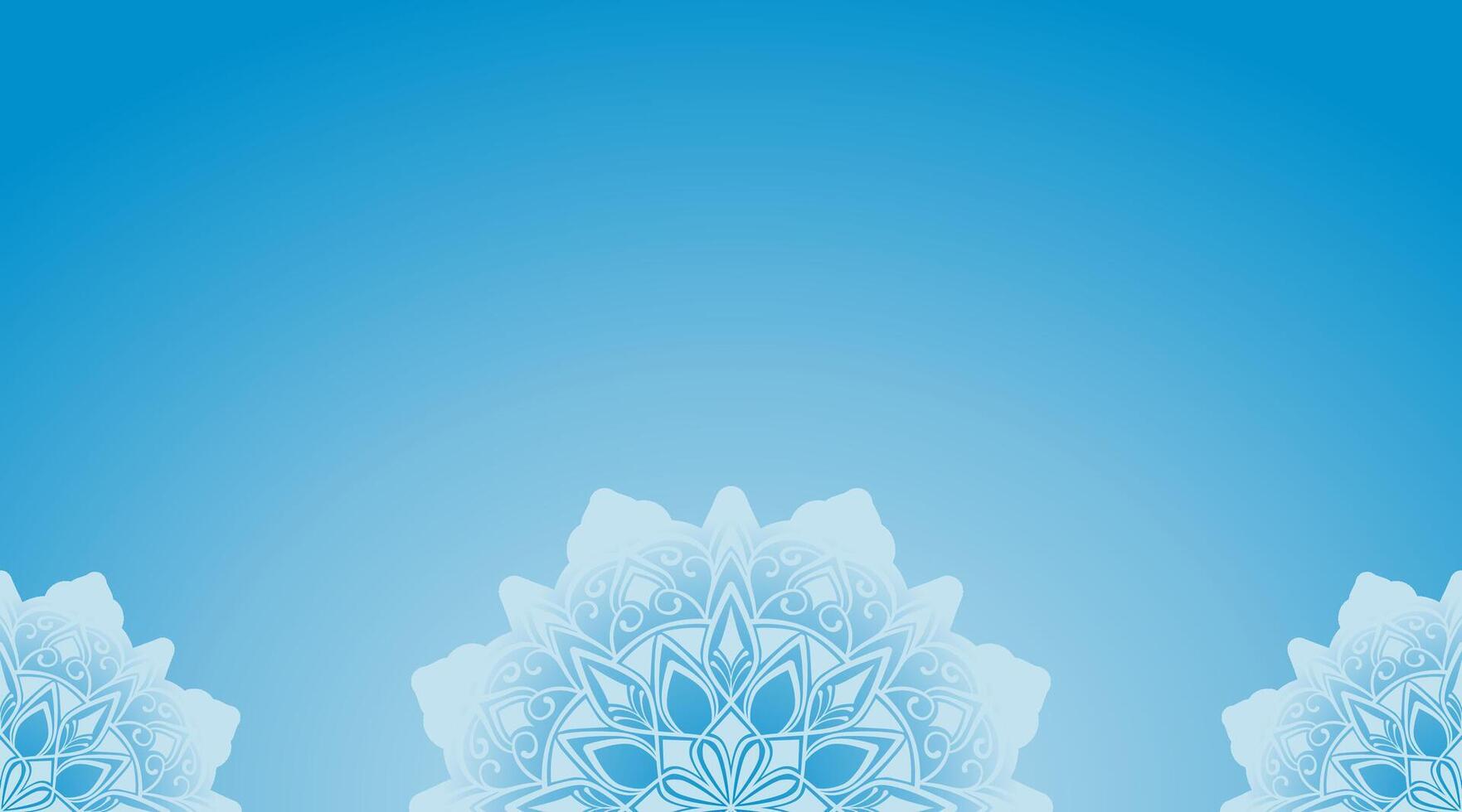 azul degradado antecedentes con mandala decoración vector