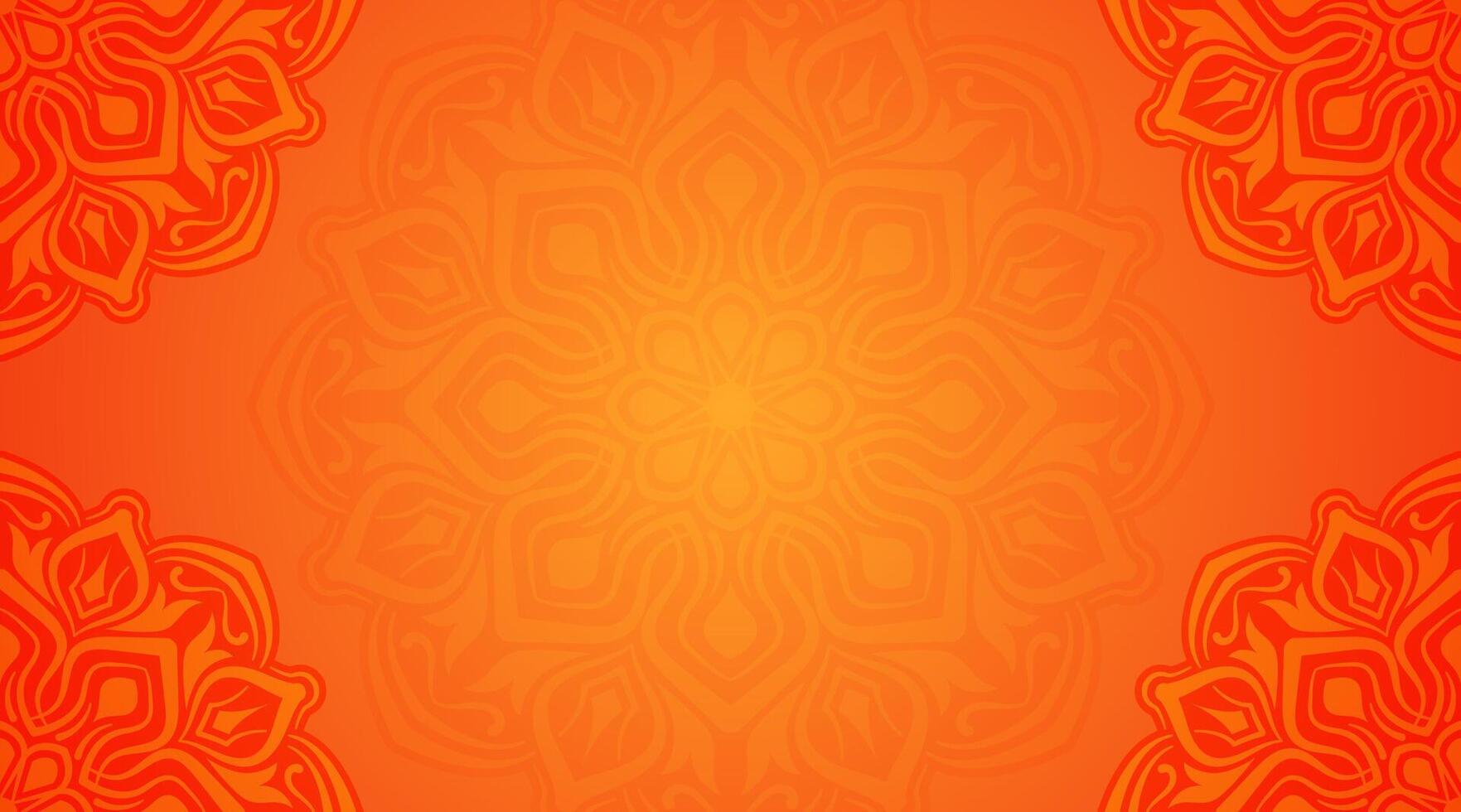 red and yellow background with mandala decoration 42691741 Vector Art