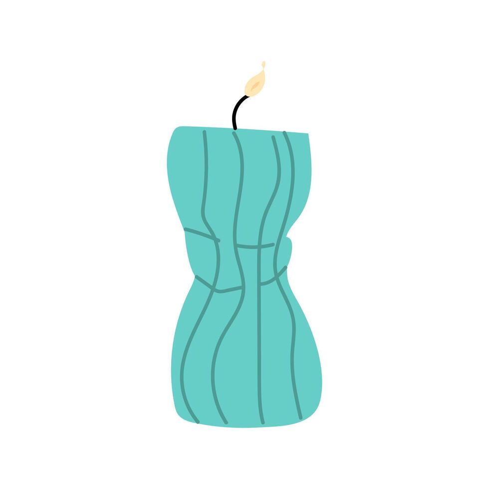 Trendy candle, hand made concept vector