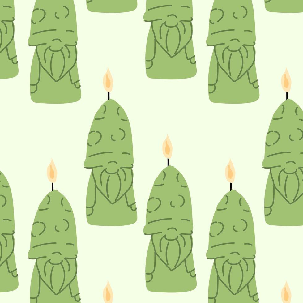 Aromatherapy Seamless Pattern with Candles vector