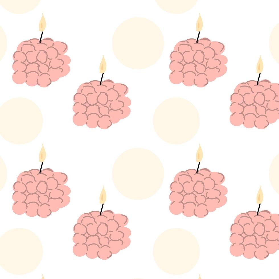 Aromatherapy Seamless Pattern with Candles vector
