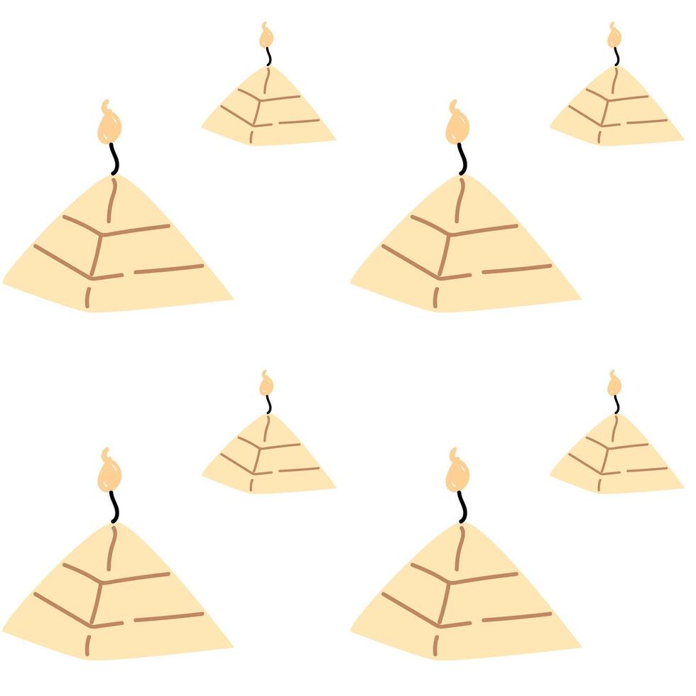 Aromatherapy Seamless Pattern with Candles vector