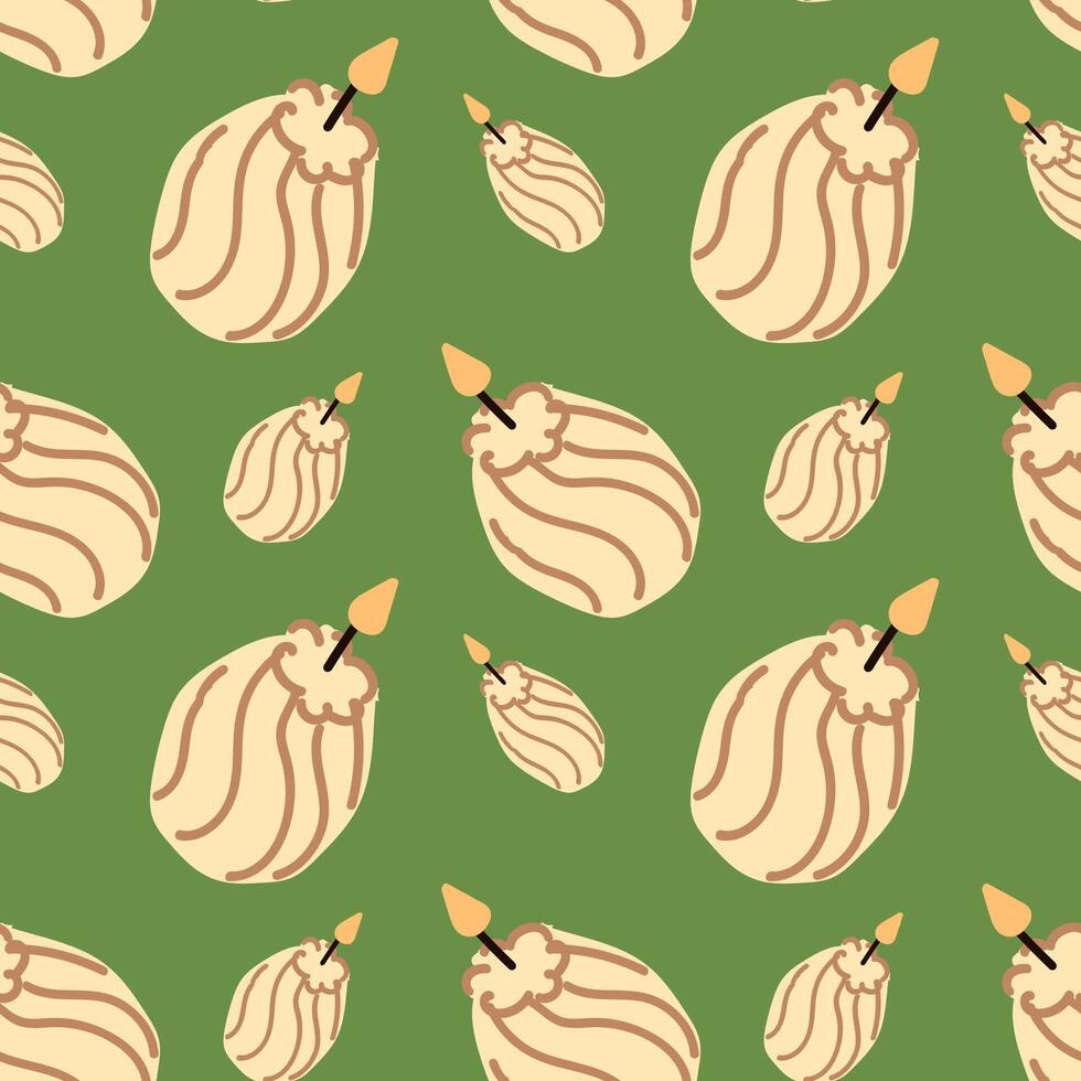 Aromatherapy Seamless Pattern with Candles vector