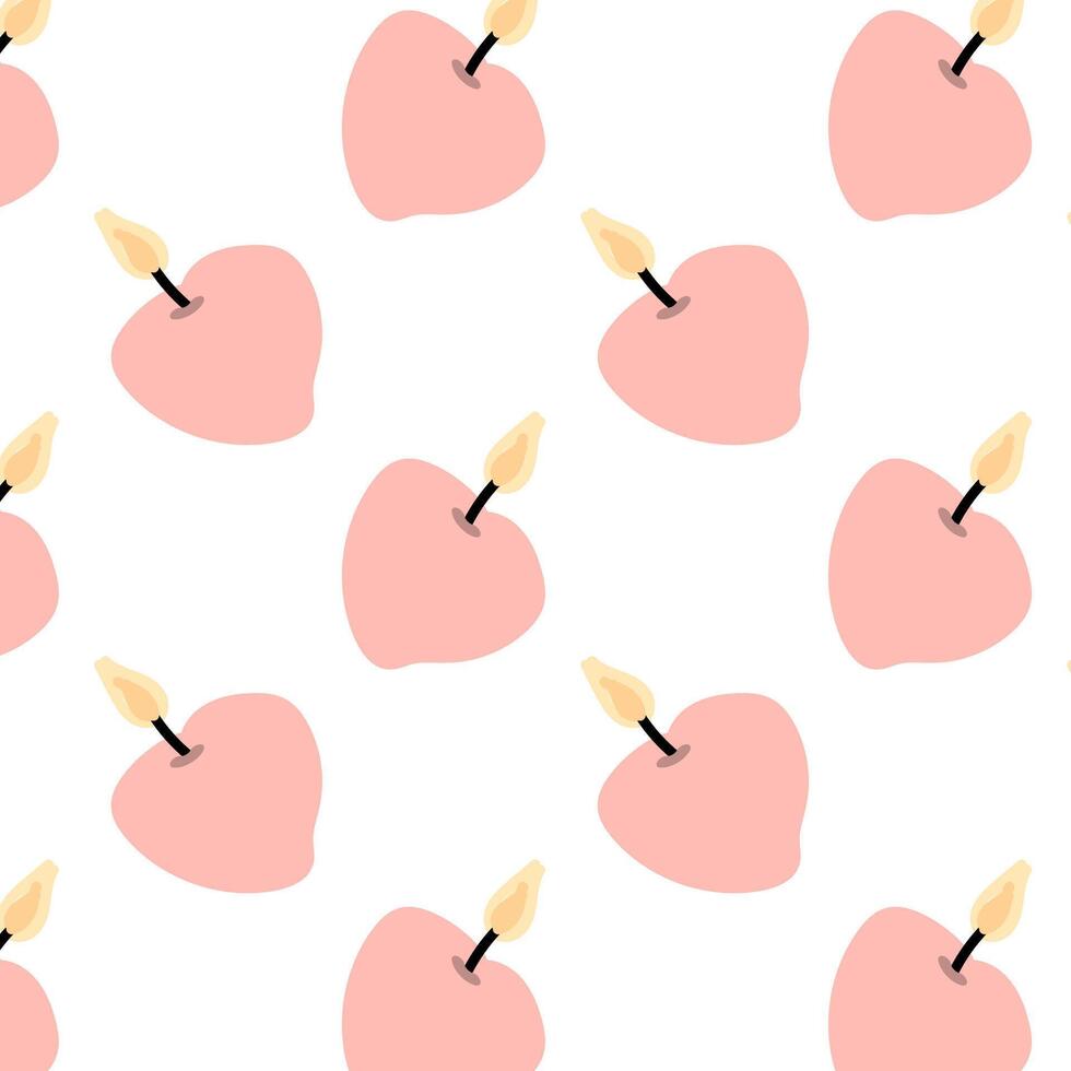 Aromatherapy Seamless Pattern with Candles vector