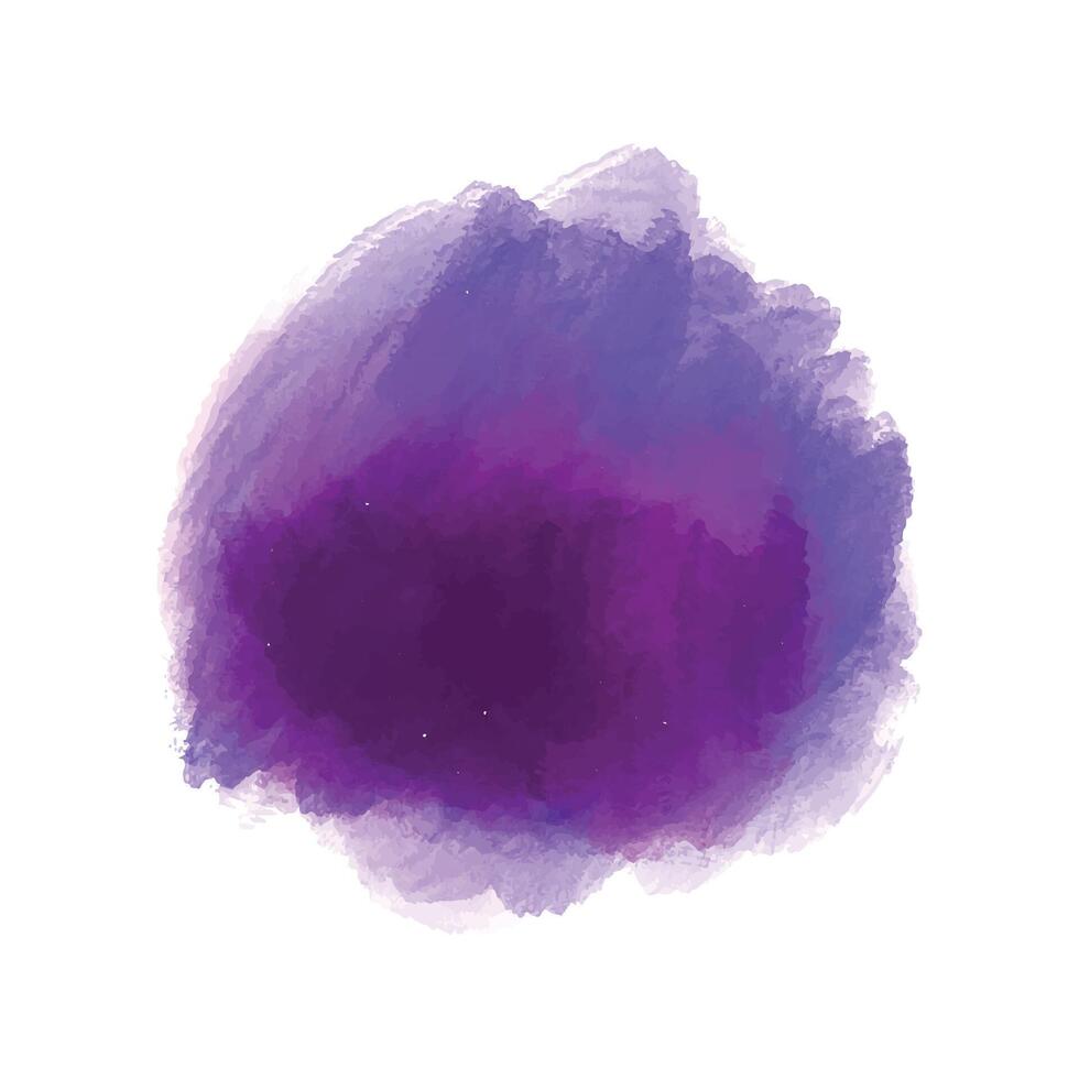 Hand draw purple splash watercolor background vector