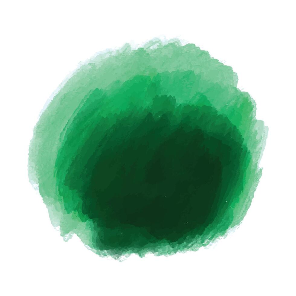 Hand draw green splash watercolor background vector
