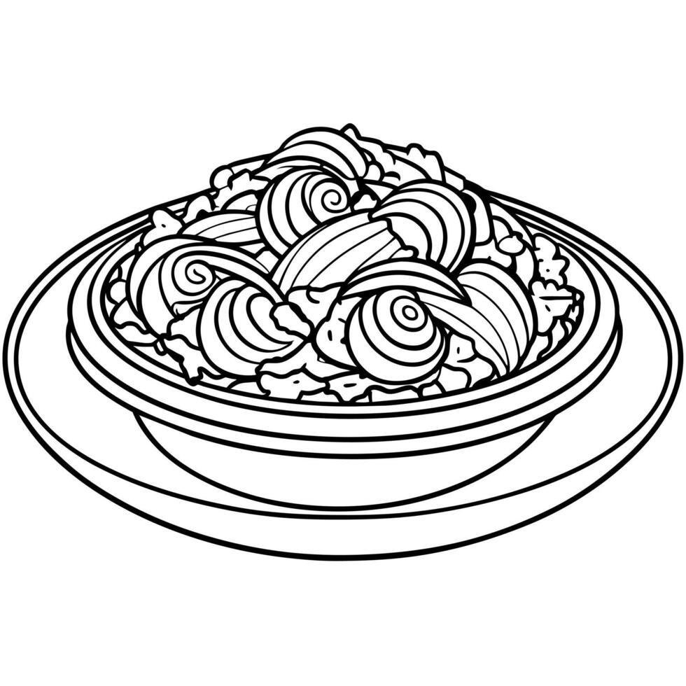Gyro food outline illustration digital coloring book page line art drawing vector