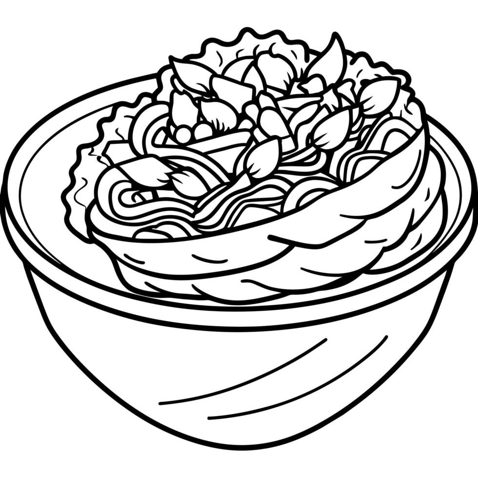 Shawarma outline illustration coloring book page line art drawing vector