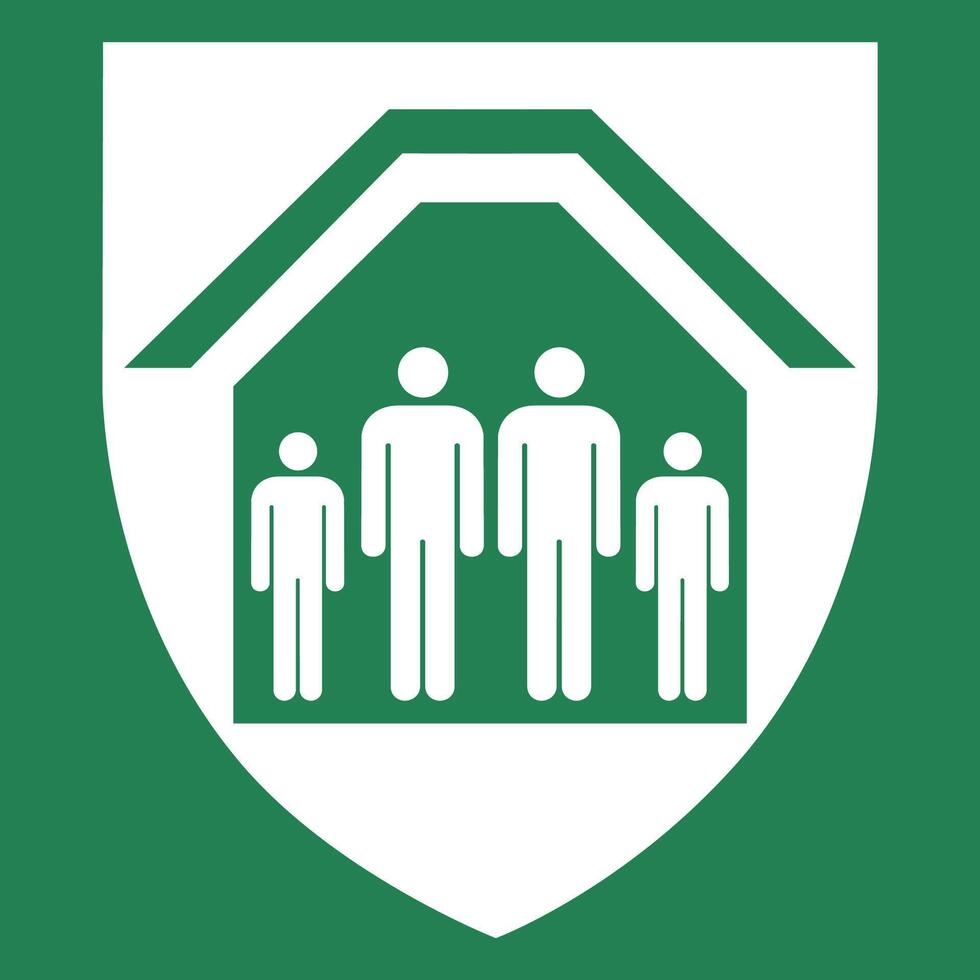 Protection shelter iso symbol vector