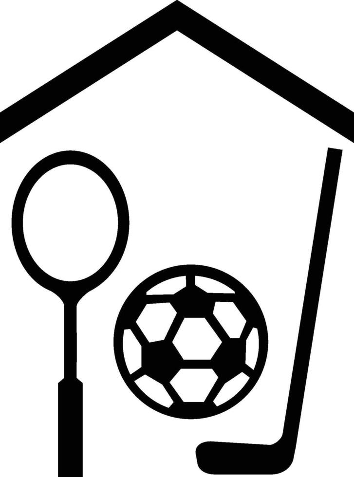 sports hall iso symbol vector