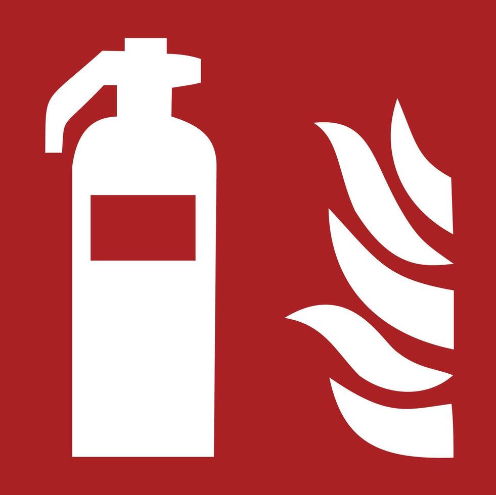 fuego extintor símbolo vector
