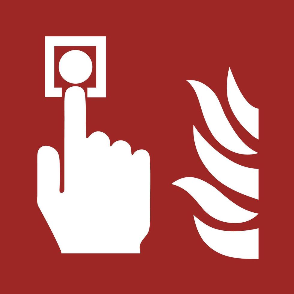 Fire alarm call point symbol vector