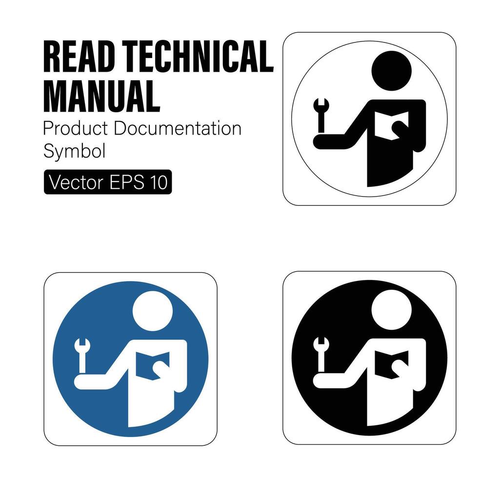 Read Technical Manual Product Documentation Symbol vector