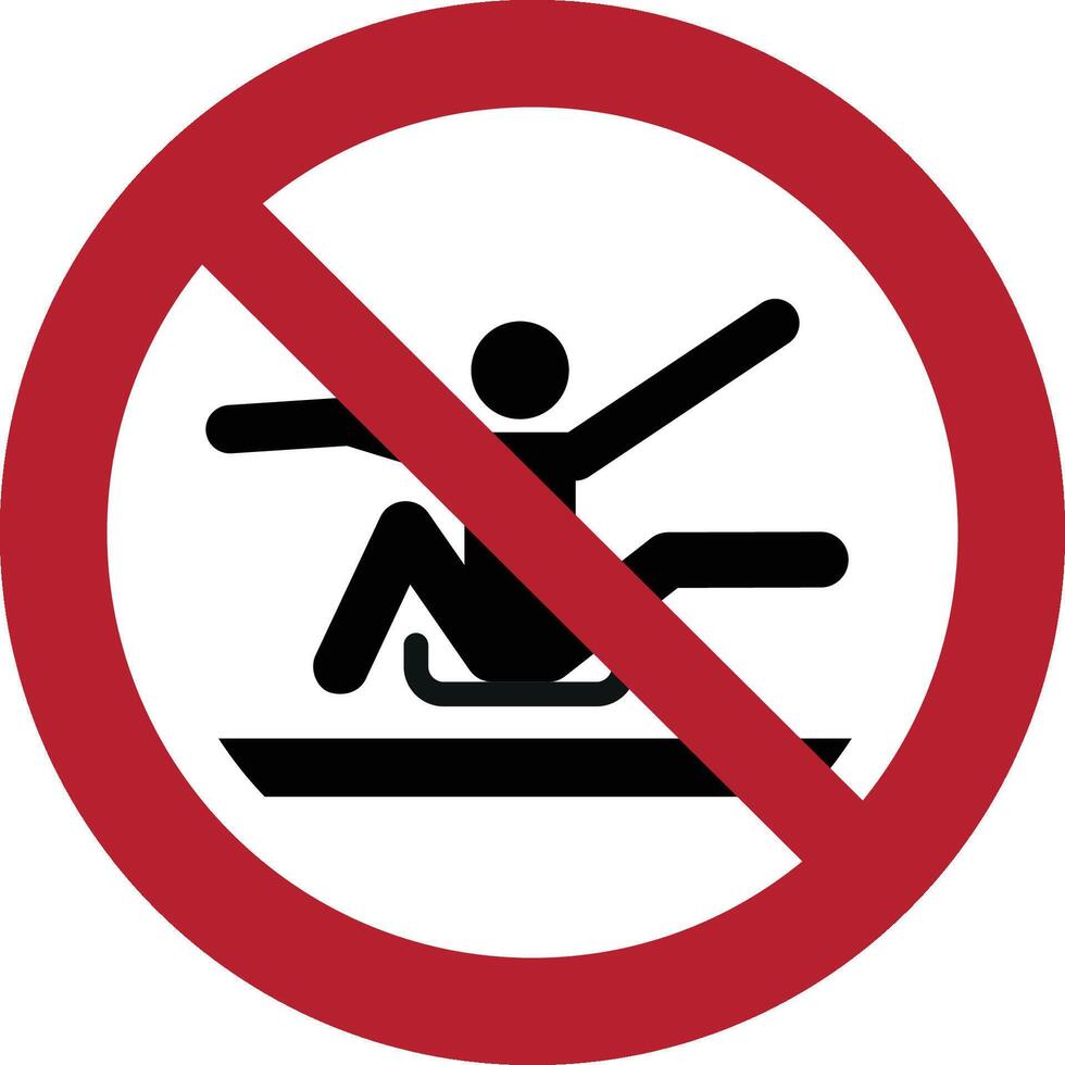 do not stretch out of toboggan iso prohibition symbol vector