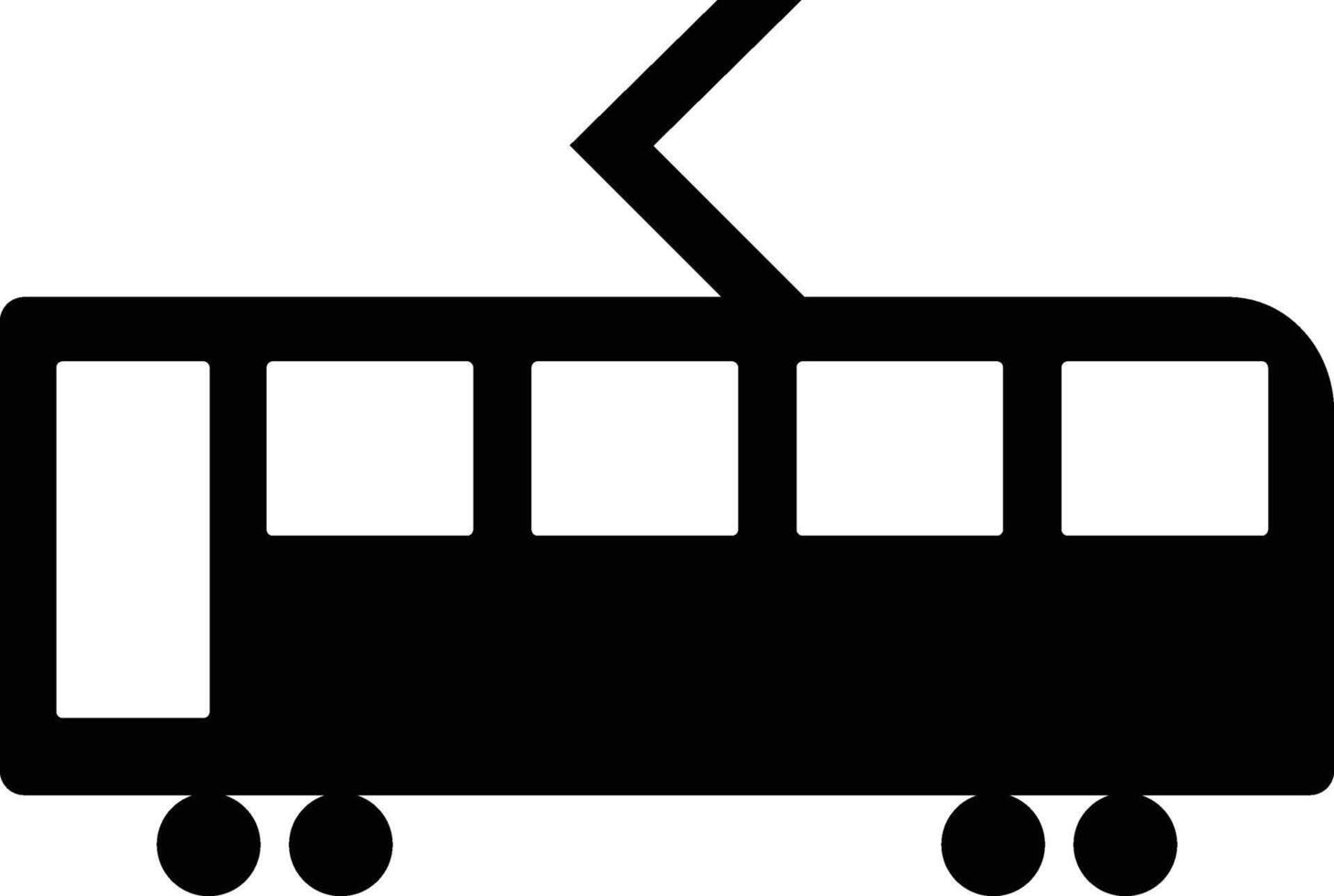 Tram, or Streetcar stop, or Trams, or Streetcars iso symbol vector