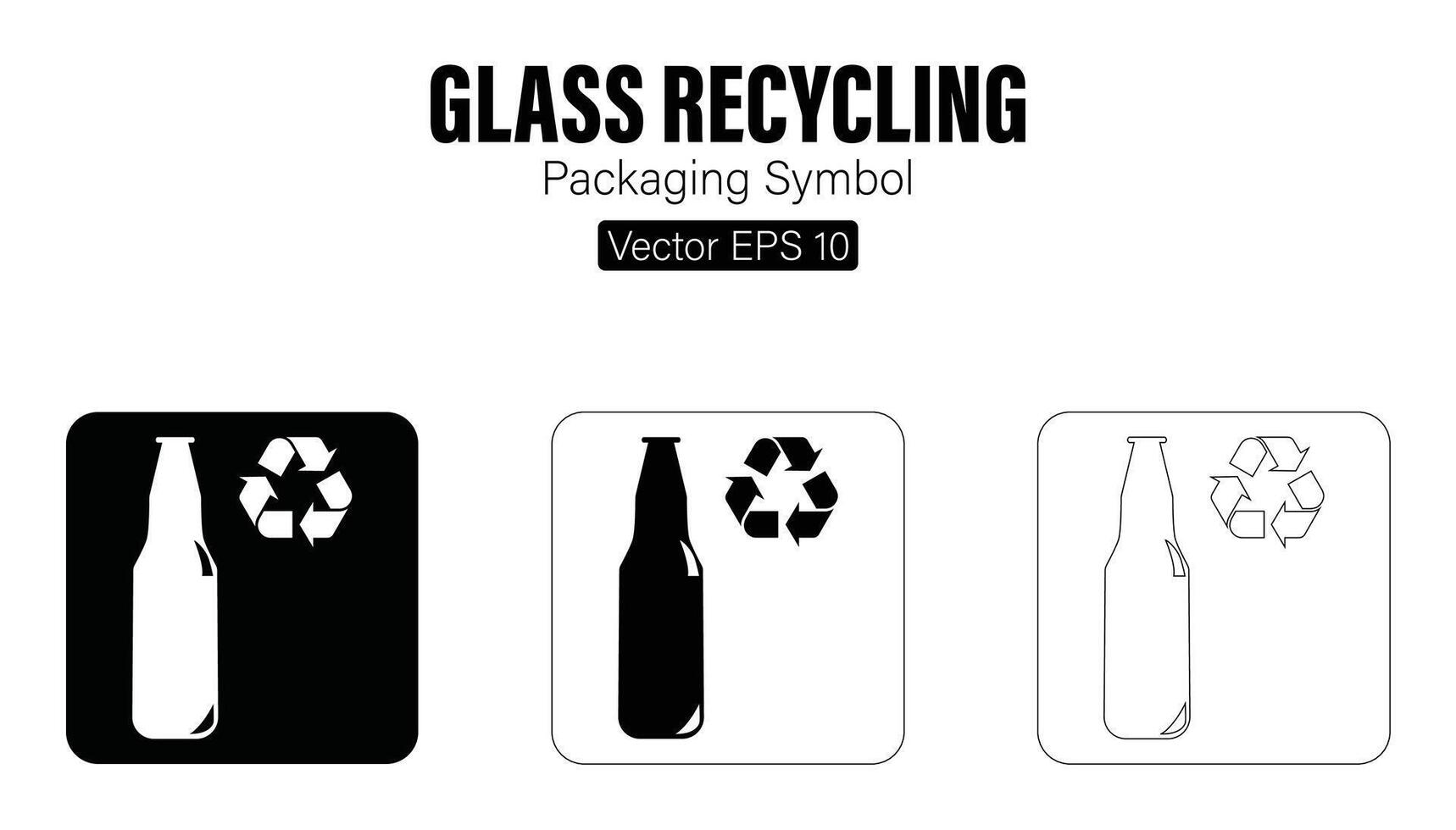 Glass Recycling Packaging Symbol vector