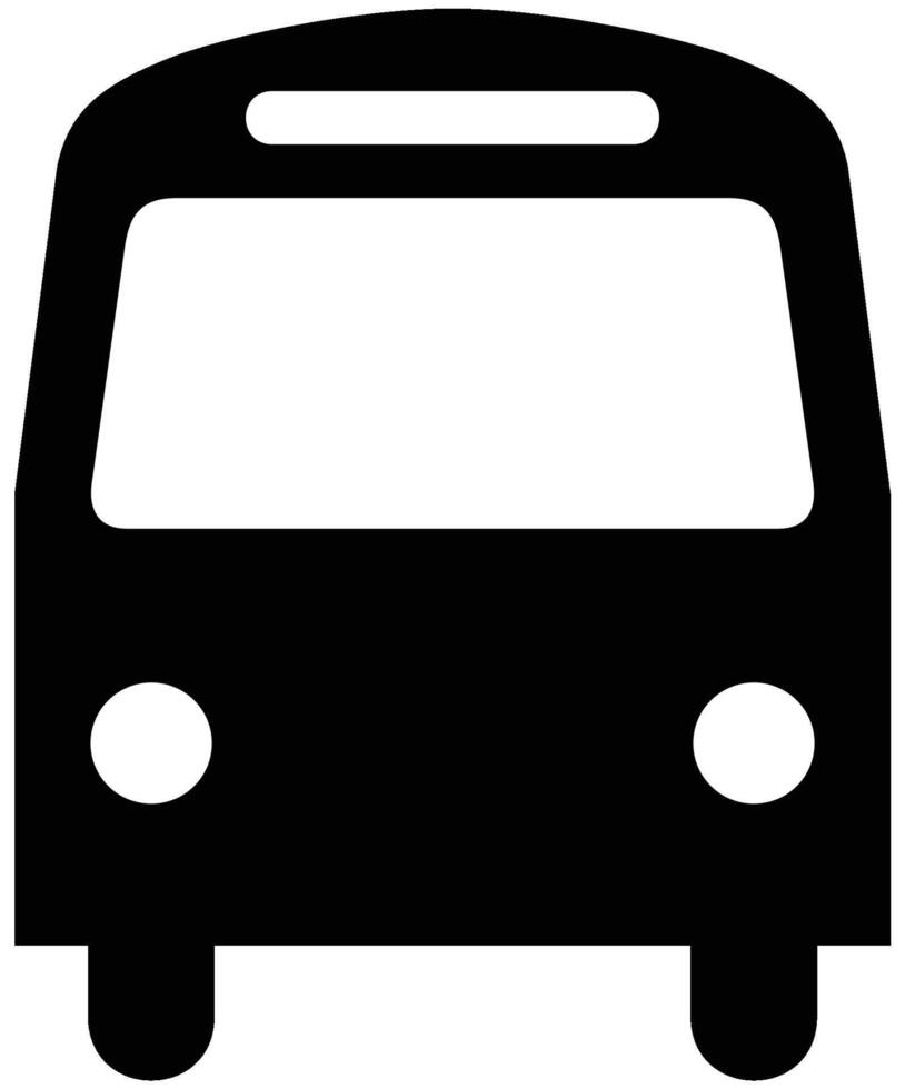 bus public facility iso symbol vector