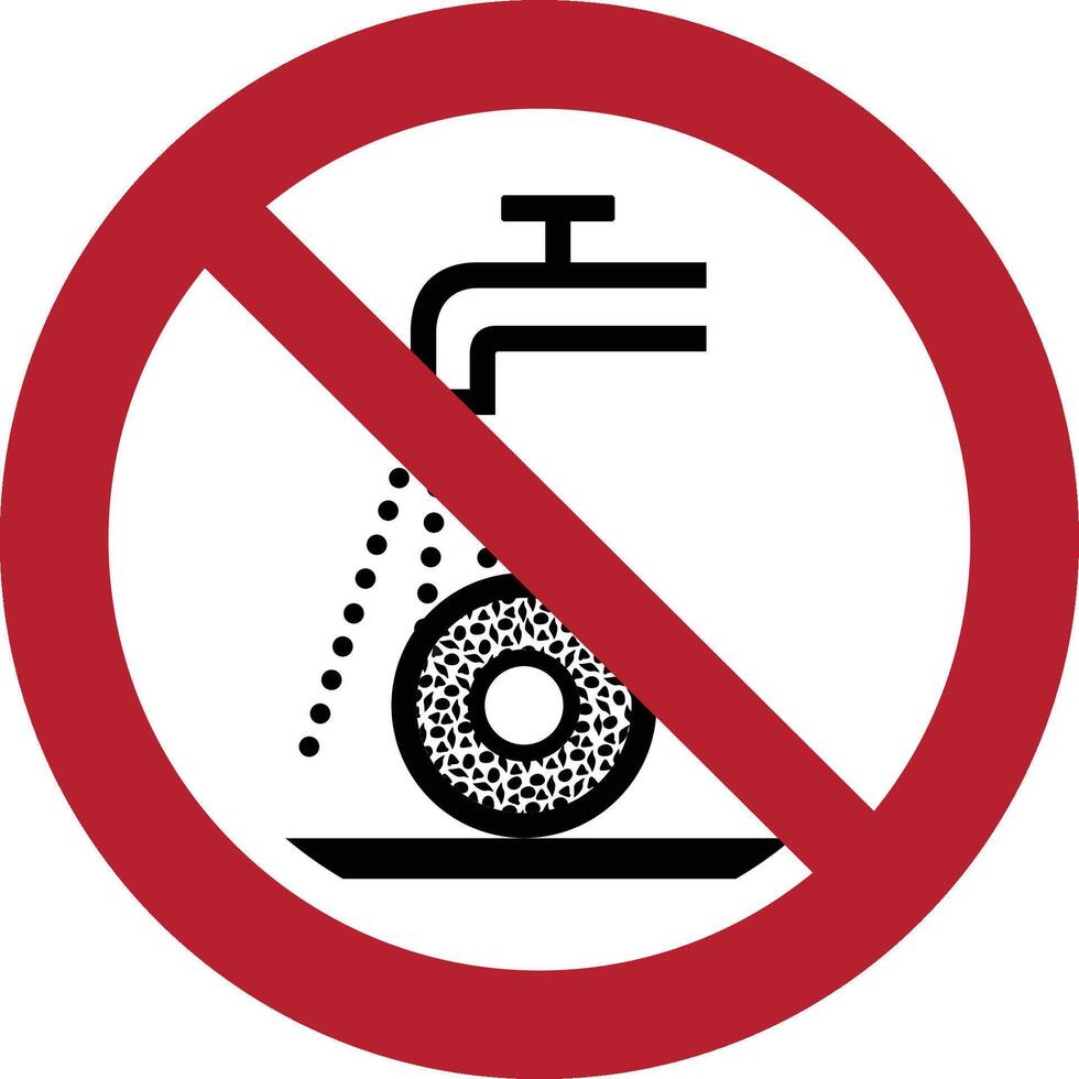 do not use for wet grinding iso prohibition symbol vector