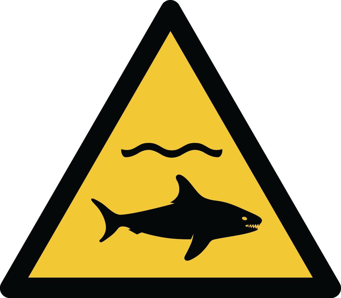 sharks iso warning symbol vector