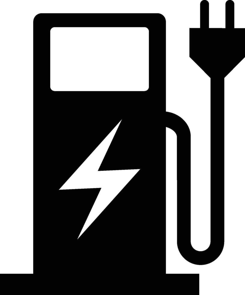 electric vehicle charging station transportation facility iso symbol vector