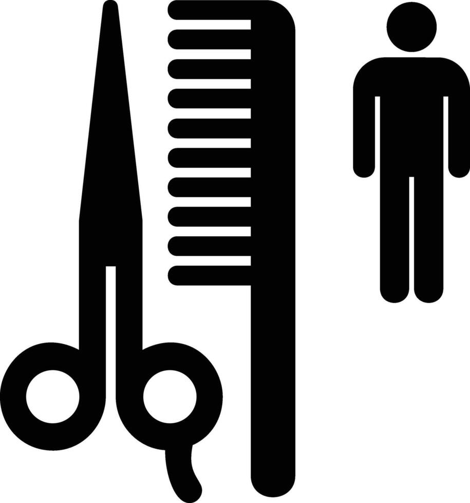 barber shop public service iso symbol vector